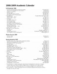 Academic Calendar, 2008-2009 by State University of New York College at Cortland