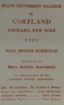 1966 Fall Athletic Schedule by State University of New York College at Cortland
