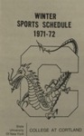 1971-72 Winter Athletic Schedule by State University of New York College at Cortland