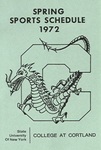 1972 Spring Athletic Schedule by State University of New York College at Cortland