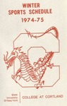 1974-75 Winter Athletic Schedule by State University of New York College at Cortland