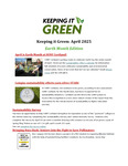 Keeping It Green Newsletter, April 2025 by State University of New York College at Cortland